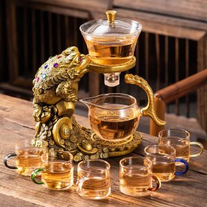 Automatic brewing system for effortless tea preparation, combining convenience with ancient abundance rituals.