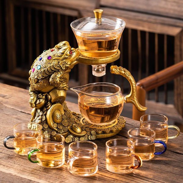 Automatic brewing system for effortless tea preparation, combining convenience with ancient abundance rituals.