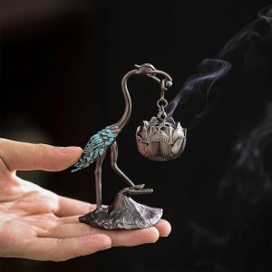 Crane Lotus Hanging Incense Burner image 16, showing product details and features.*