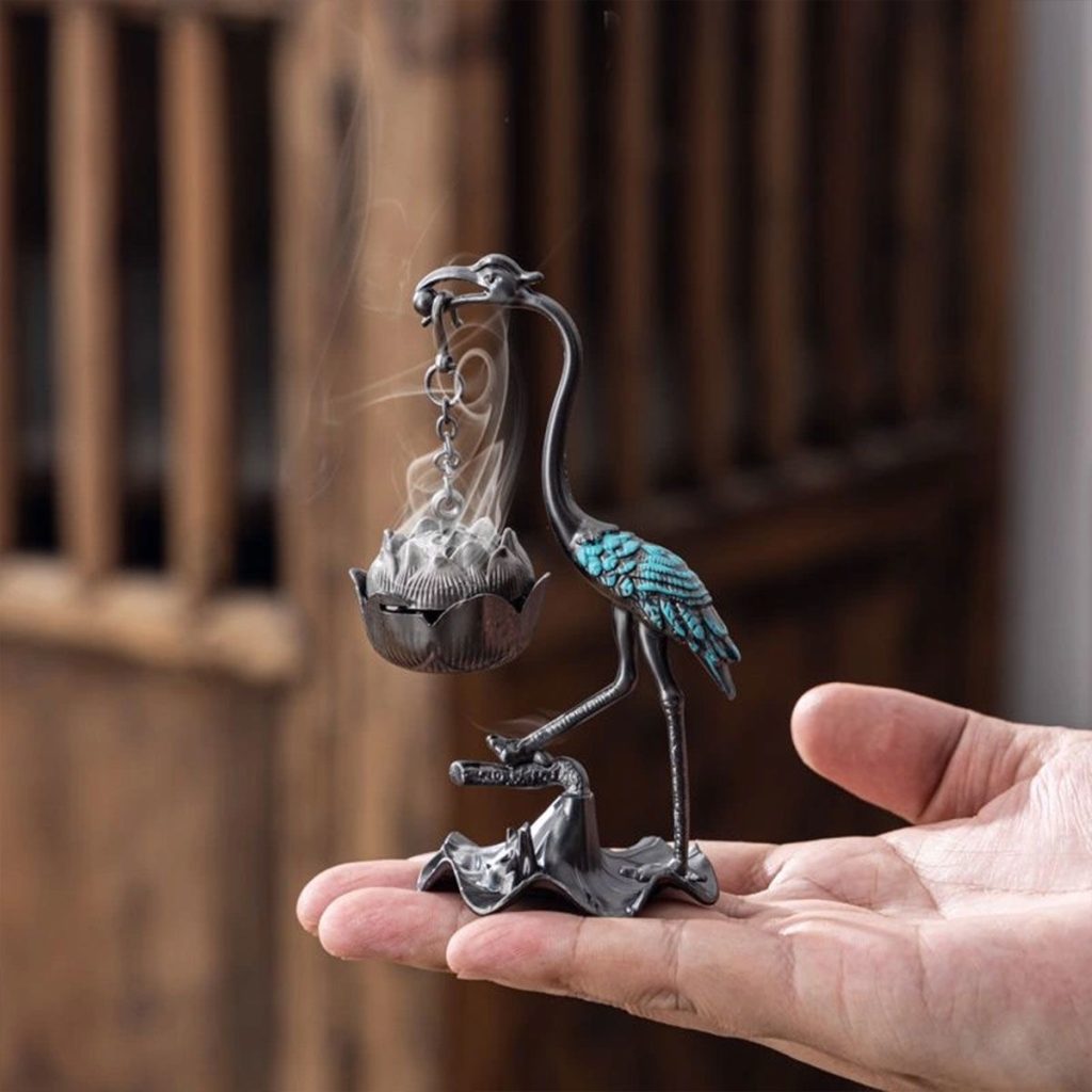 Crane Lotus Hanging Incense Burner image 20, showing product details and features.*