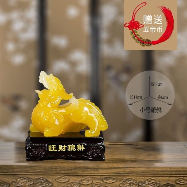Feng Shui-approved Pi Xiu statue placed in the wealth corner to enhance prosperity and positivity.