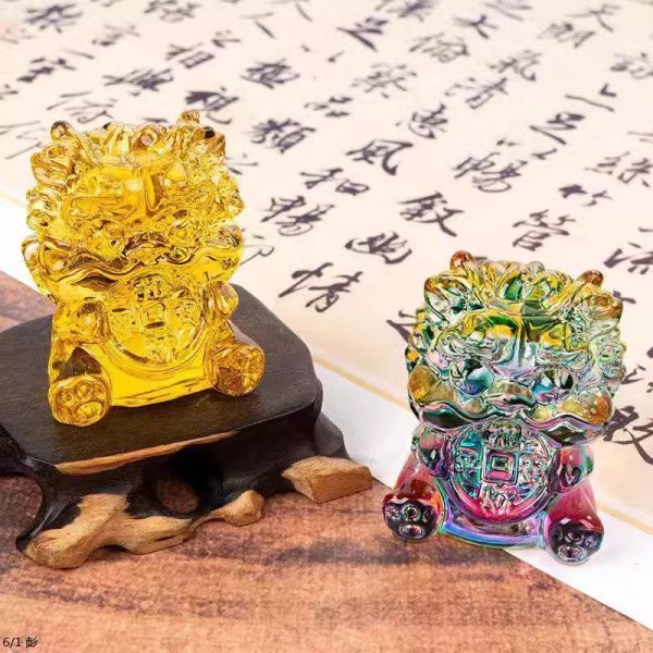 Golden Citrine Wealth Beast Feng Shui Ornament ... image 7, showing product details and features.*