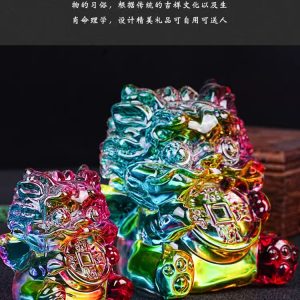 Golden Citrine Wealth Beast Feng Shui Ornament ... image 8, showing product details and features.*