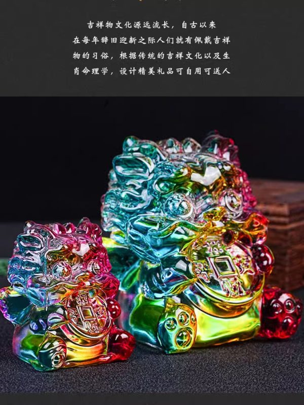 Golden Citrine Wealth Beast Feng Shui Ornament ... image 8, showing product details and features.*