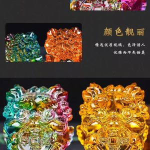 Golden Citrine Wealth Beast Feng Shui Ornament ... image 9, showing product details and features.*