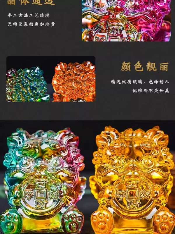 Golden Citrine Wealth Beast Feng Shui Ornament ... image 9, showing product details and features.*