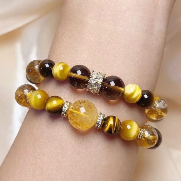 Golden Tigers Eye Citrine Wealth Bracelet image 5, showing product details and features.*