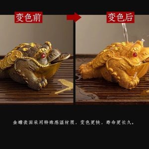 Golden Toad Tea Pet Figurine image 11, showing product details and features.*