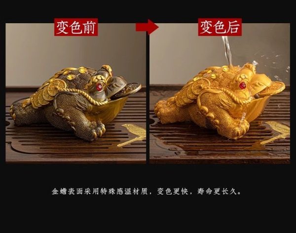 Golden Toad Tea Pet Figurine image 11, showing product details and features.*