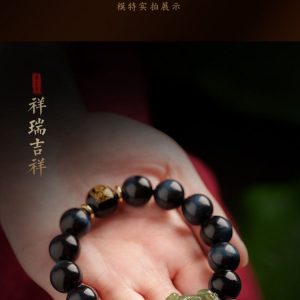 Lightning-Patterned Blue Tiger Eye Hetian Jade... image 7, showing product details and features.*