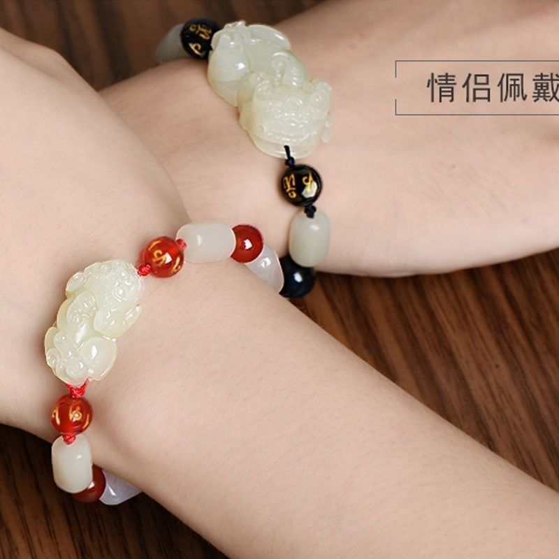 Natural Afghan Jade Pi Xiu Bracelet for image 6, showing product details and features.*