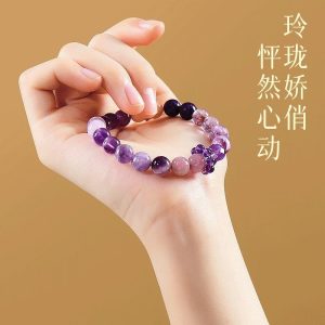 Purple Fire Amethyst Bracelet image 5, showing product details and features.*