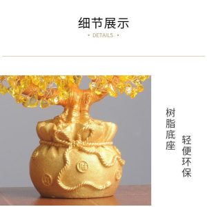 Yellow Crystal Money Tree Ornament image 13, showing product details and features.*