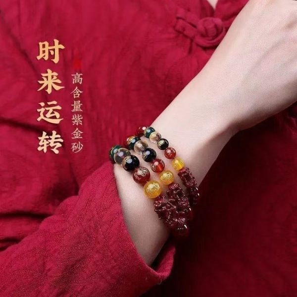 Wear this high-vibration cinnabar bracelet daily to invite financial opportunities and balance