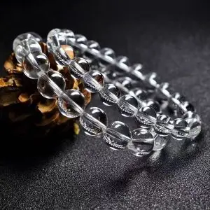 7A Natural White Crystal Bracelet - Wealth, Positivity and Balance 2