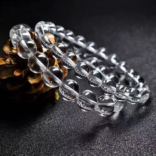 7A Natural White Crystal Bracelet - Wealth, Positivity and Balance 2