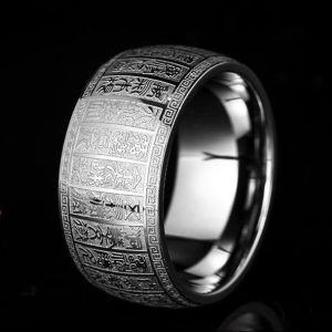 Daoist Seal Script Golden Light Mantra Ring Ei... image 6, showing product details and features.*